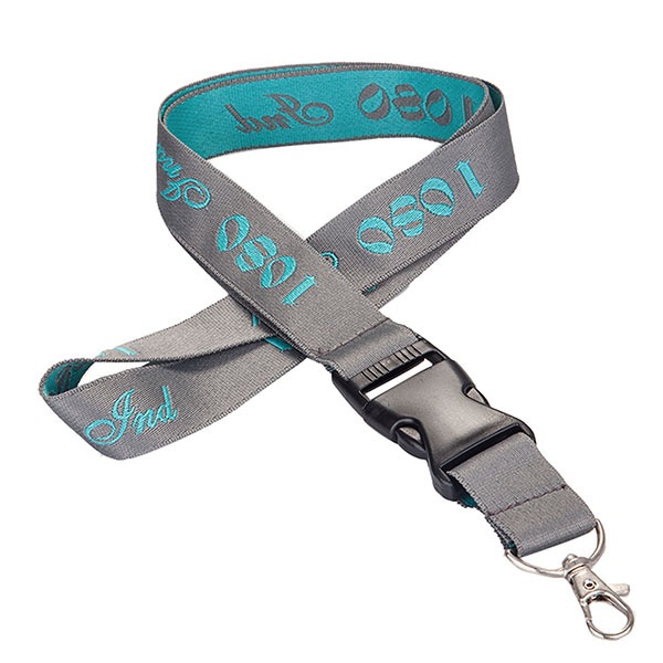 1" Custom Woven Lanyard W/ Buckle Release