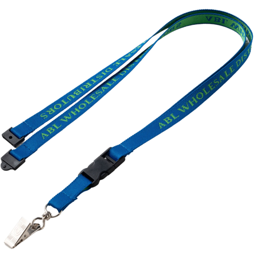 1/2" Custom Woven Lanyard W/ Buckle Release