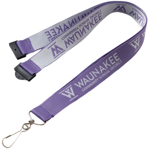 1" Eco-Friendly Custom Woven Lanyard W/ Safety Breakaway