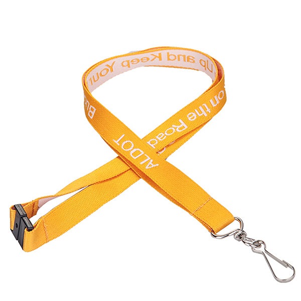 5/8" Custom Logo Woven Lanyard w/ Safety Breakaway