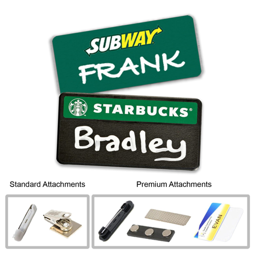 3"W x 1"H Reusable Chalkboard Badges