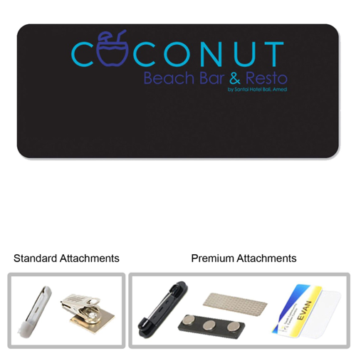 3.375"W x 2.125"H Reusable Chalkboard Badges