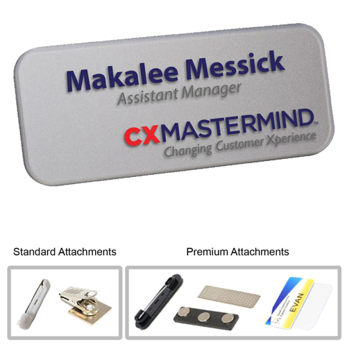 3"W x 1.5"H Shadow Name Badge