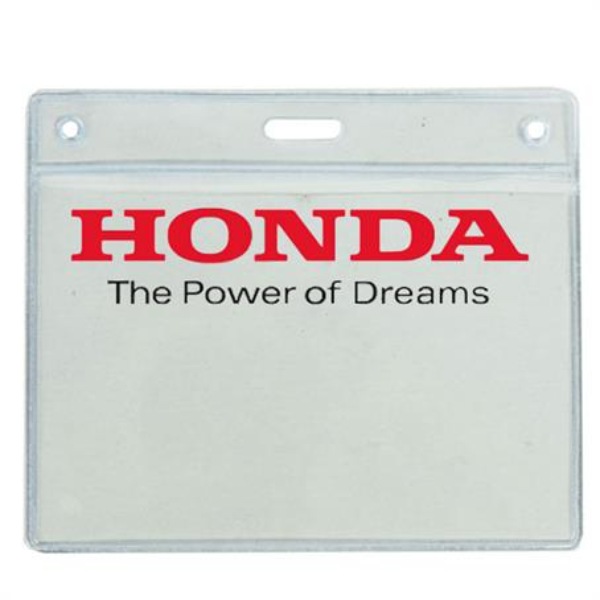 3" H x 4" W inch Printed Badge Holder - Clear Vinyl