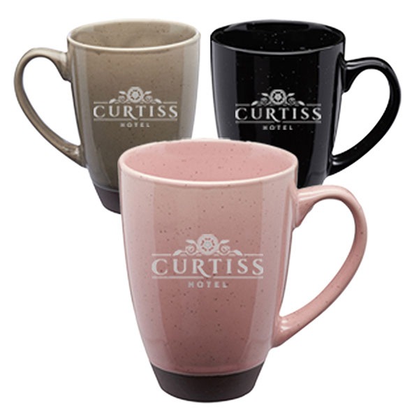 16 oz. Mayan Speckle Clay Latte Custom Mugs w/ Logo