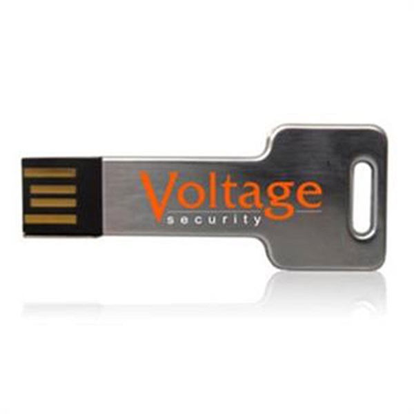 512MB - Chrome Mini Key USB Thumb Drive w/ Custom Logo