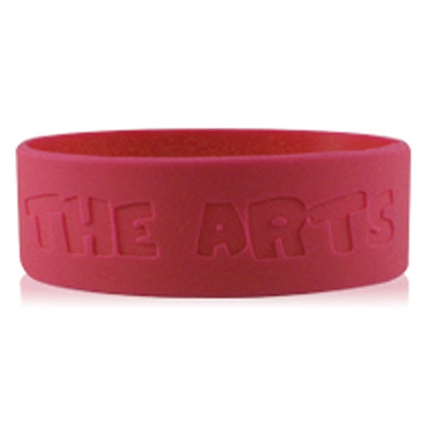 1" Debossed Wristband W/ Custom Print