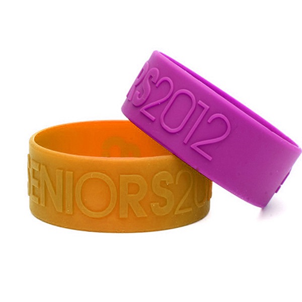 1" Embossed Wristband W/ Custom Print