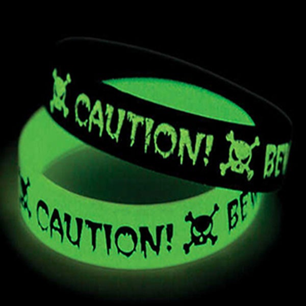 3/4" Glow-In-The-Dark Wristband W/ Custom Imprint