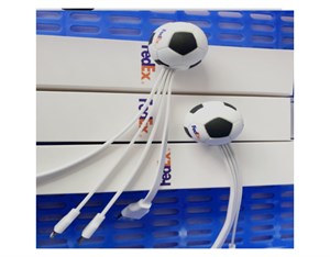Custom Soccer Style PVC 4-IN-1 USB Adapter|CLCB046 |Customlanyards4all