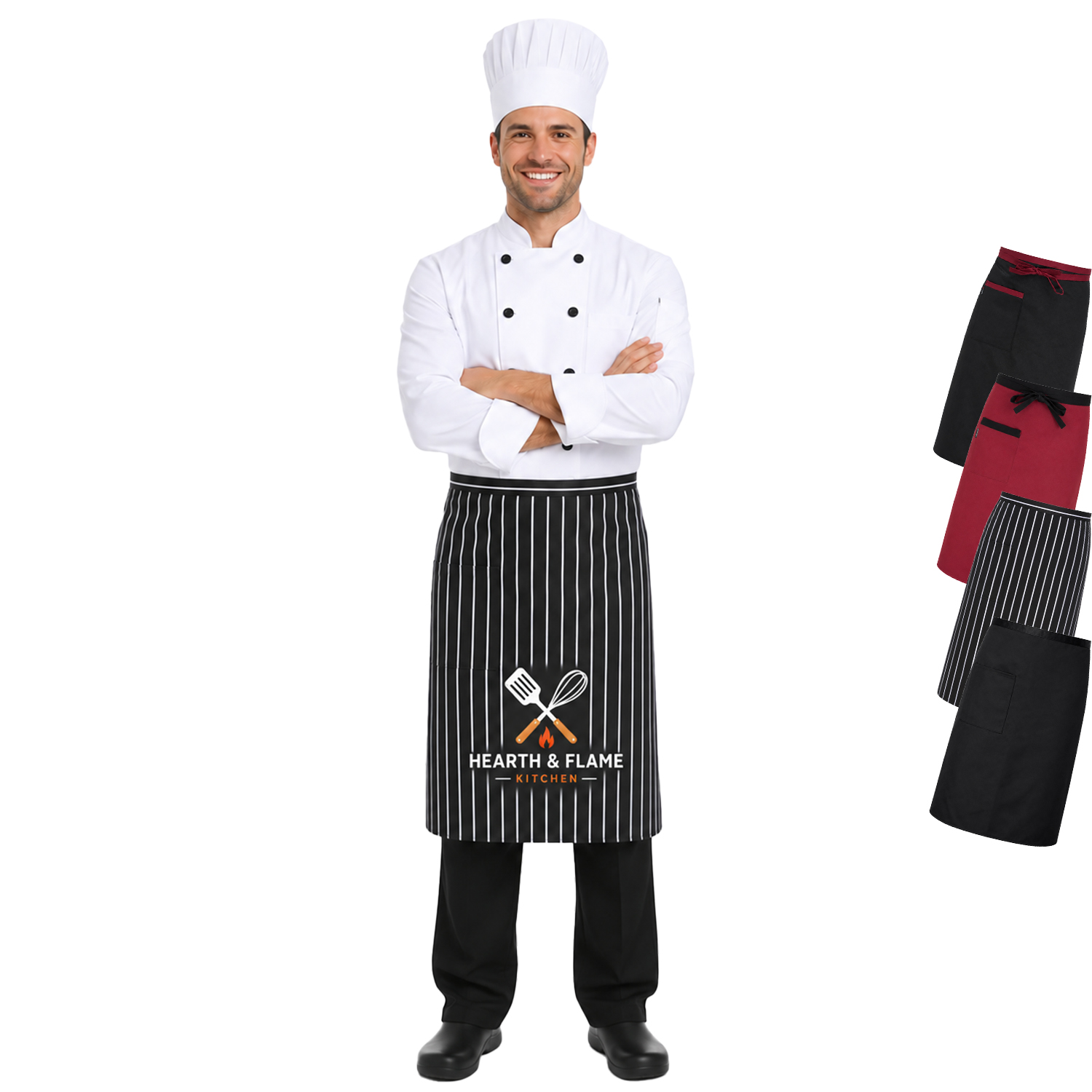 10 oz. High Density Striola fabric Waist Aprons w/ Pocket