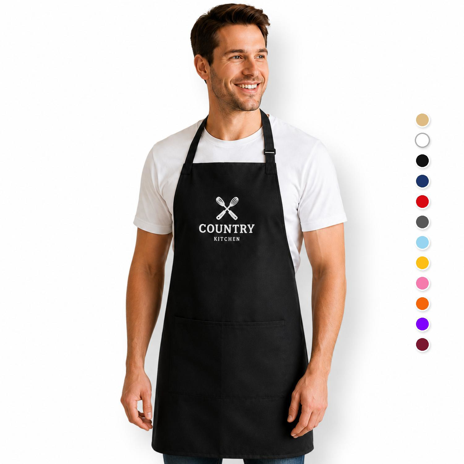 Butcher Apron w/ Front Pocket & Adjustable Neck Strap 27" x 34"