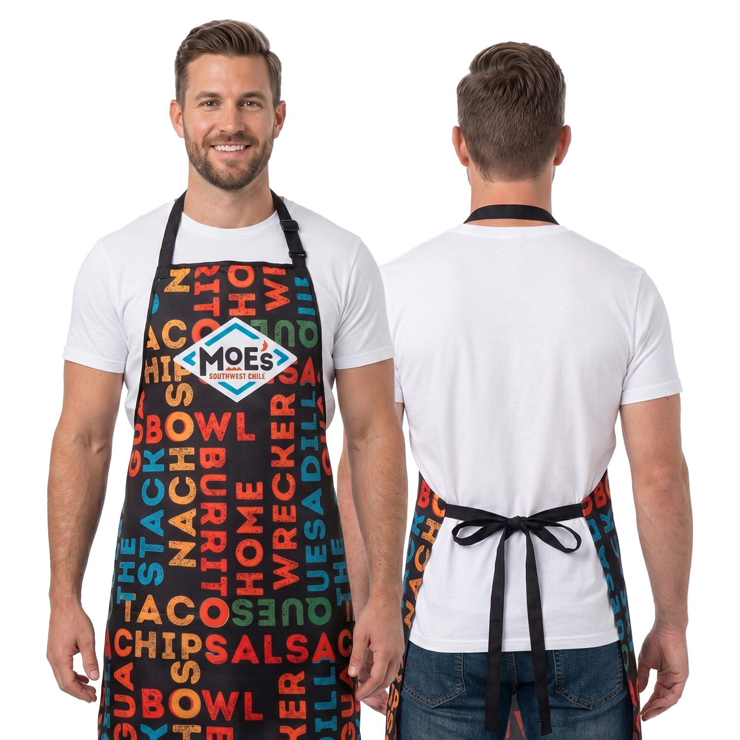 Dye-Sublimation Wide Bib Butcher Apron w/ Custom Imprint