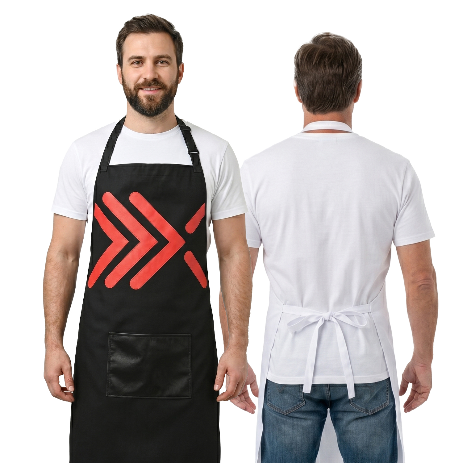 Dye-Sublimation Heavy Duty Butcher Apron Full Length Aprons