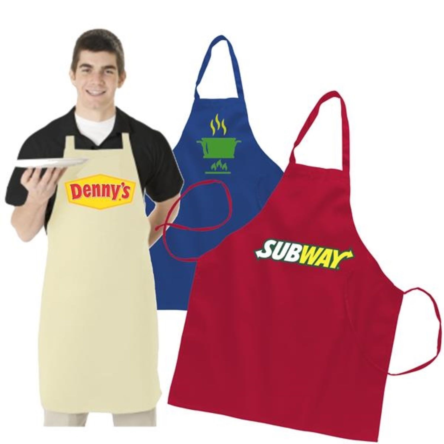 7.5 oz Heavy Duty Butcher Apron w/ Custom Logo Full Length Apron USA Decorated (28" x 34")