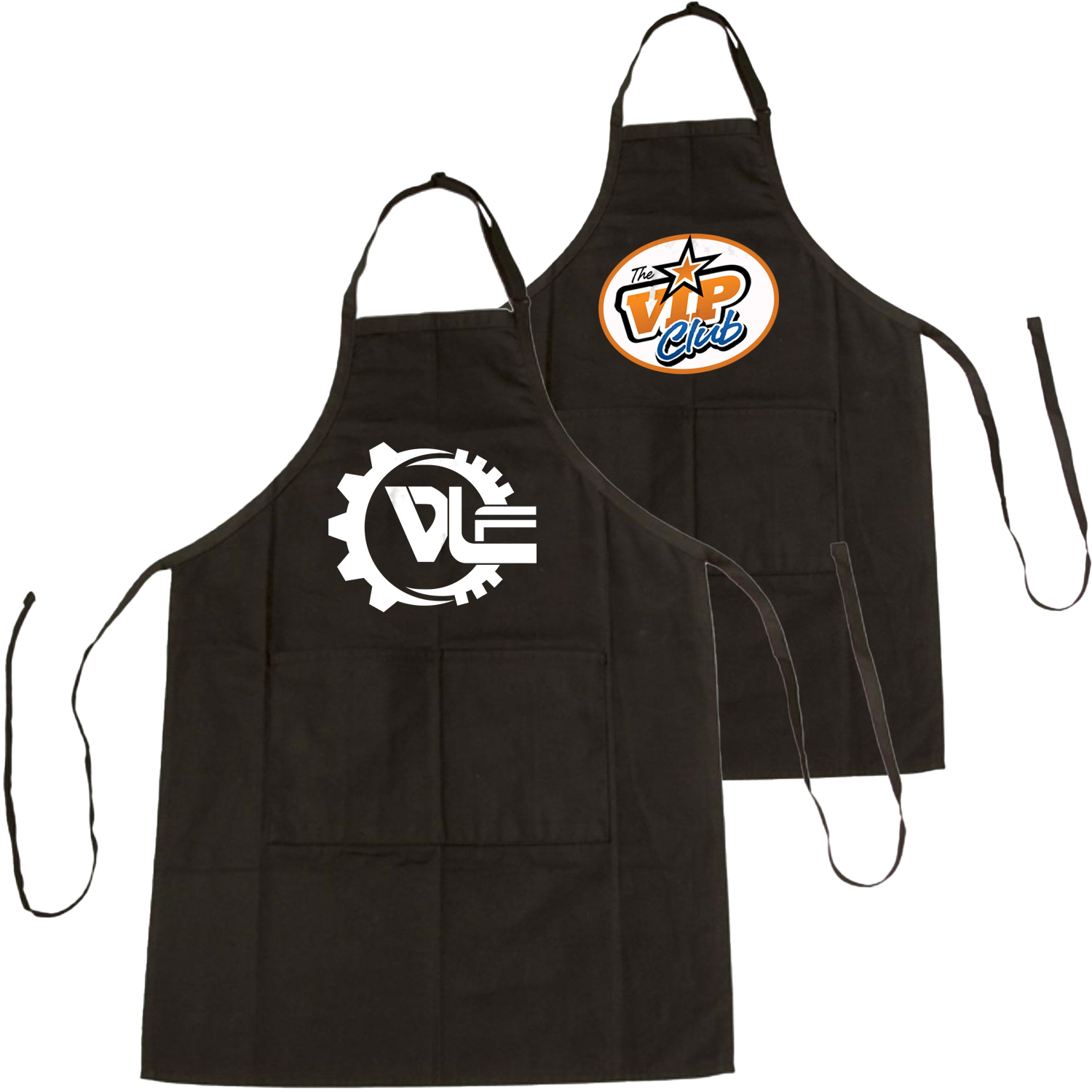 Polyester Aprons w/ Custom Logo & Pockets Full Length Apron