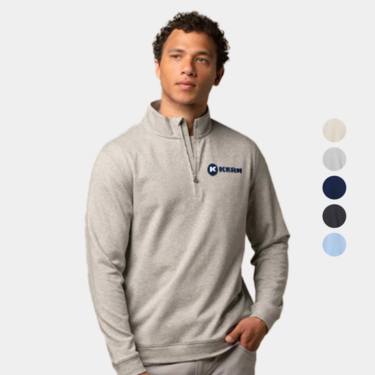Ashworth® Terry Twillback 1/4 Zip Pullover