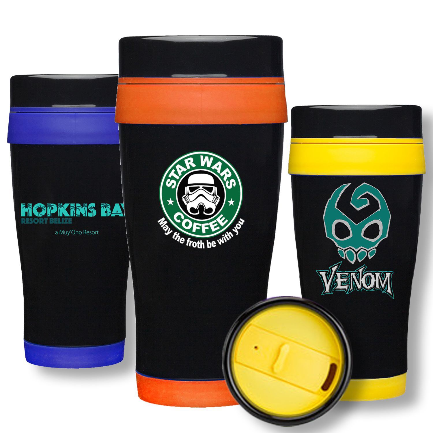16 oz Matt Black Stainless Steel Tumbler w/ Custom Imprint