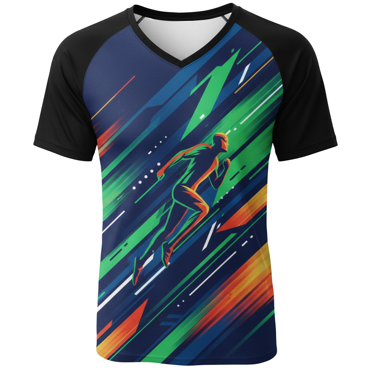 V-Neck Raglan Shirt - Cut & Sew Sublimated