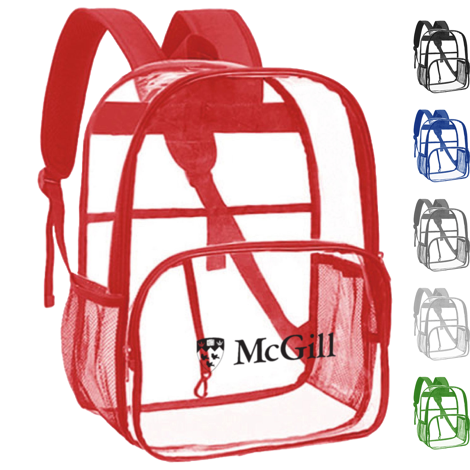 Water-resistant Heavy Duty Clear PVC Transparent Backpack