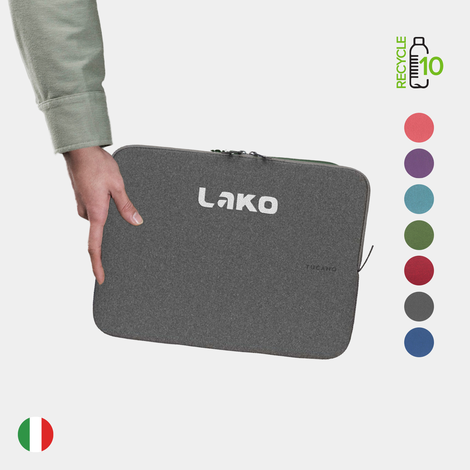 TUCANO® - Italy Recycled Anti-Slip Melange Business 14" Laptop Sleeve