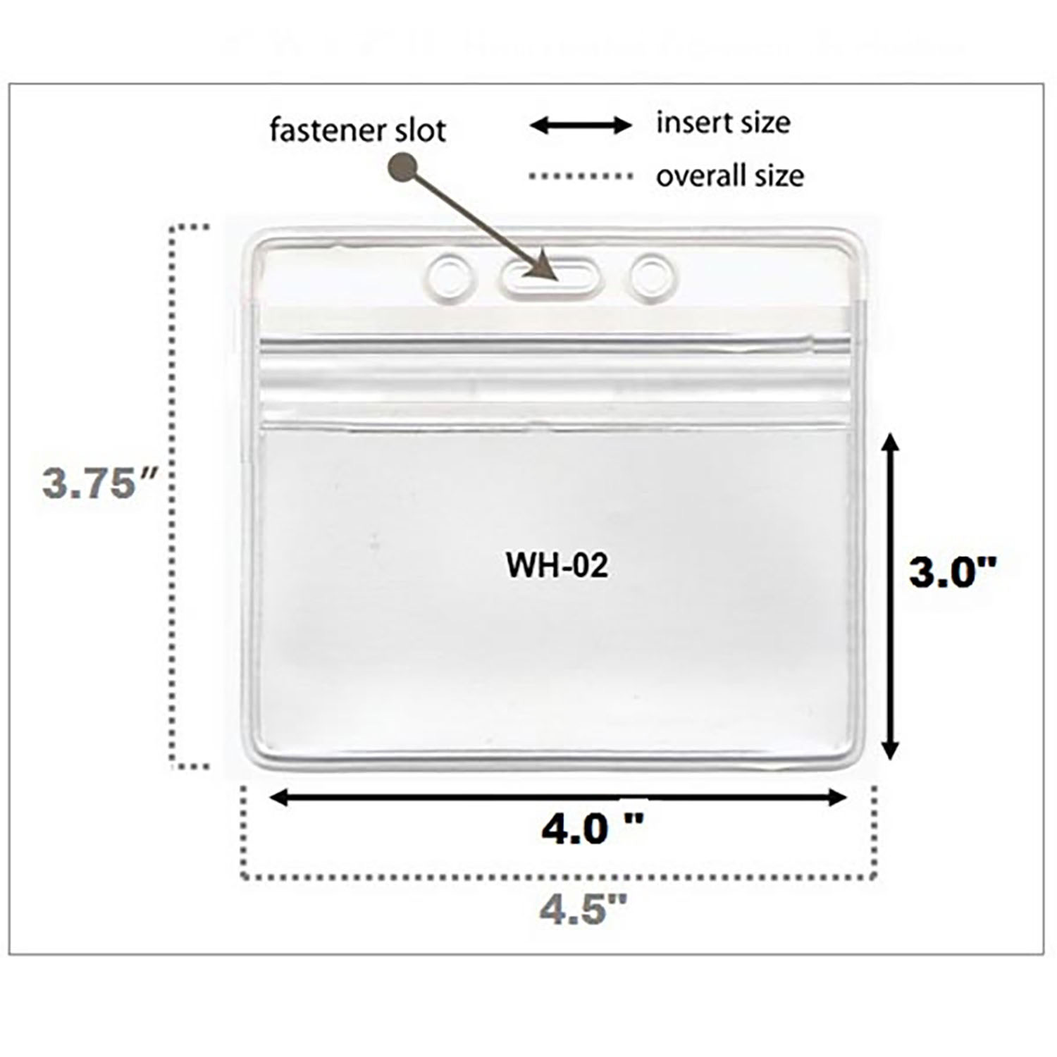 4x3 inch Zip-lock Heavy Duty Badge holders