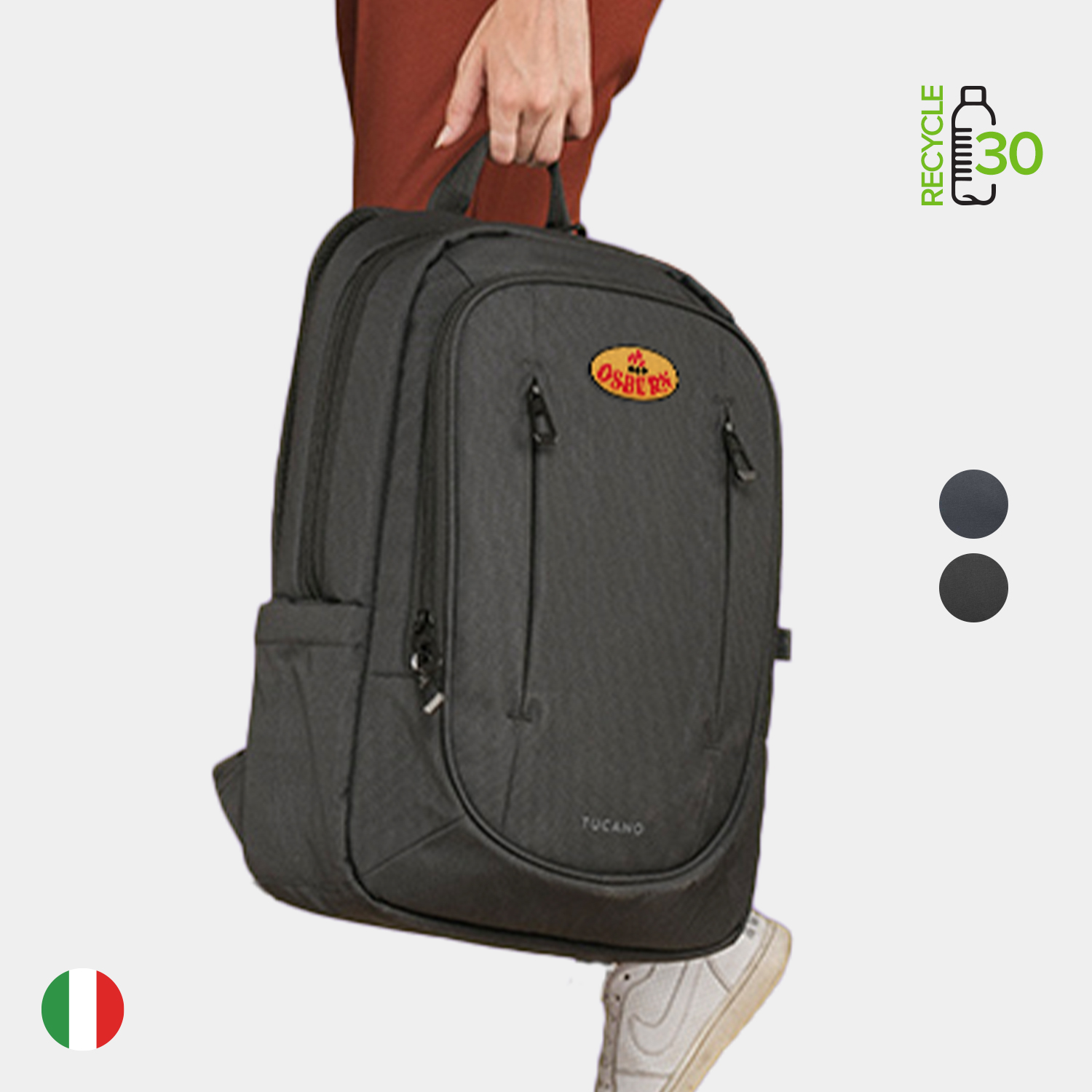 TUCANO® - Italy BINARIO Recycled Anti-Gravity System Business Backpack
