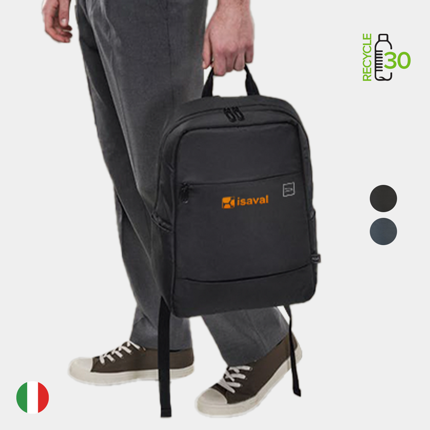 Tucano® - Italy GLOBAL Recycled Military Style Executive Business Backpack