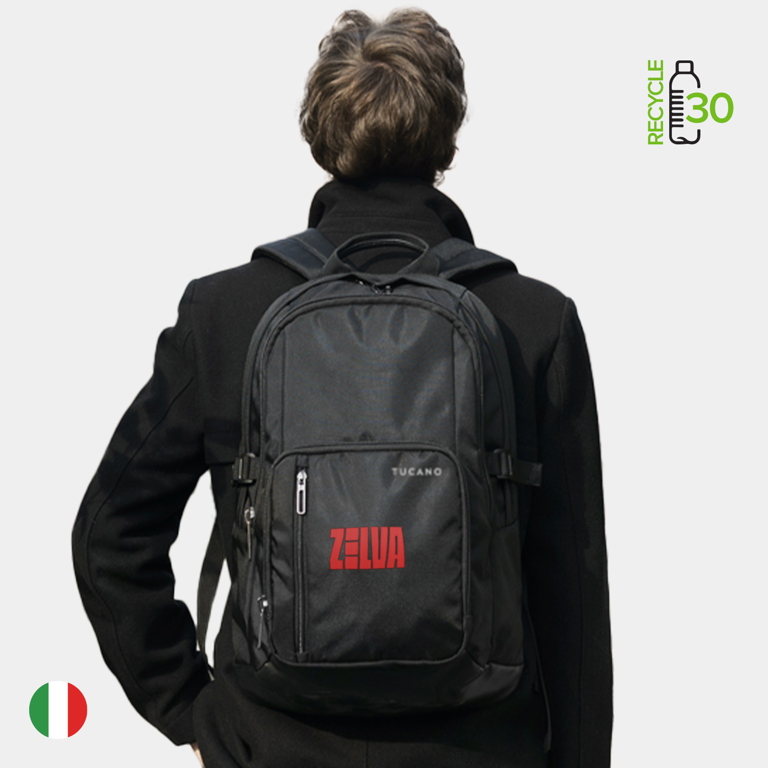 TUCANO - Italy® CENTRO Recycled Modern Business Executive Backpack