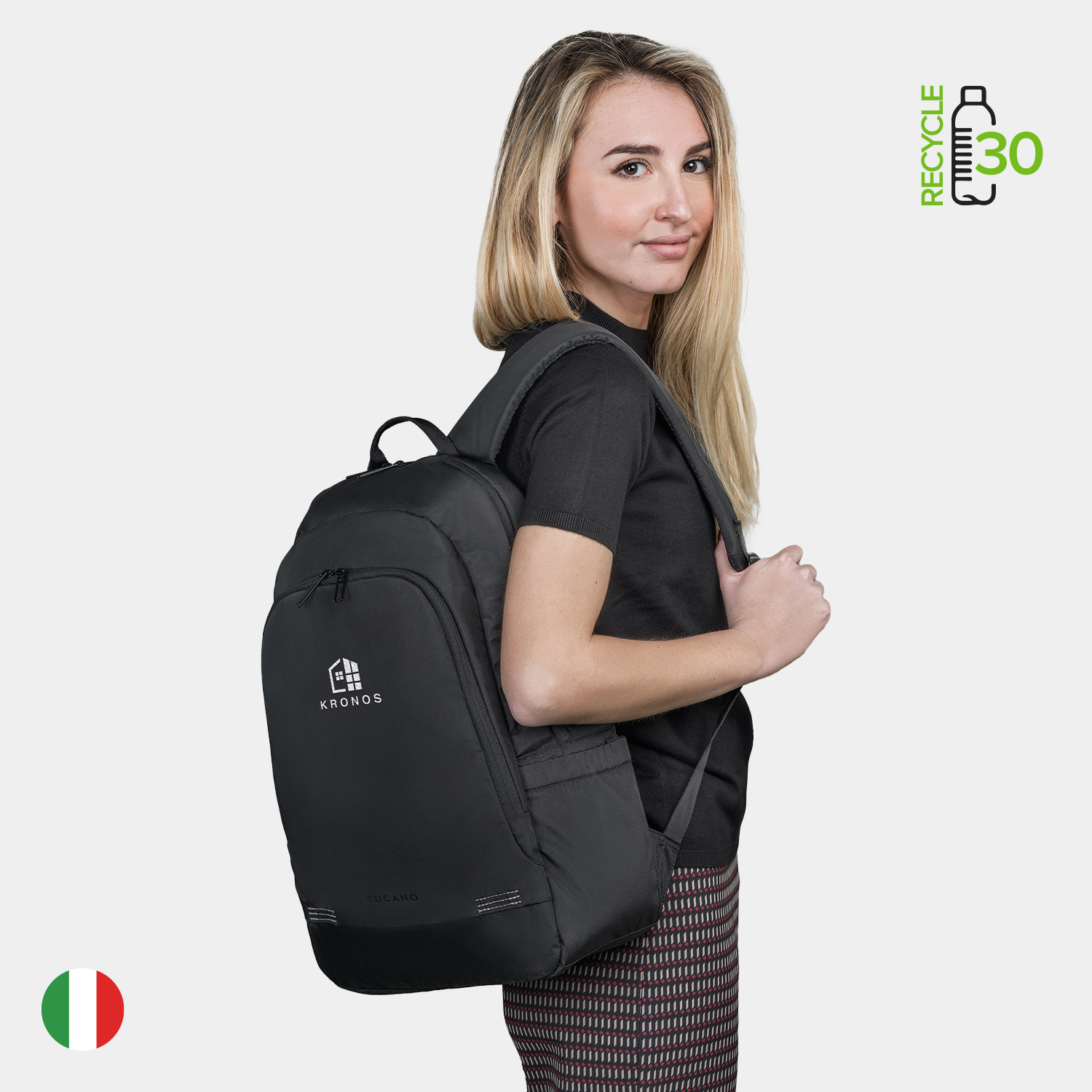 Tucano - Italy Recycled Forte 16" Tech Backpack (11" x 17.7" x 5.1")