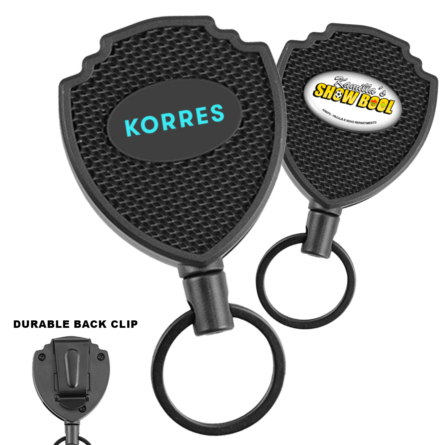 Heavy Duty Metal Badge Reel w/ Keyring