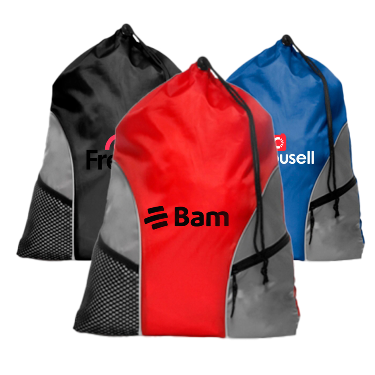 Gym Backpack w/ Drawstring Closure & Mesh Front Pockets
