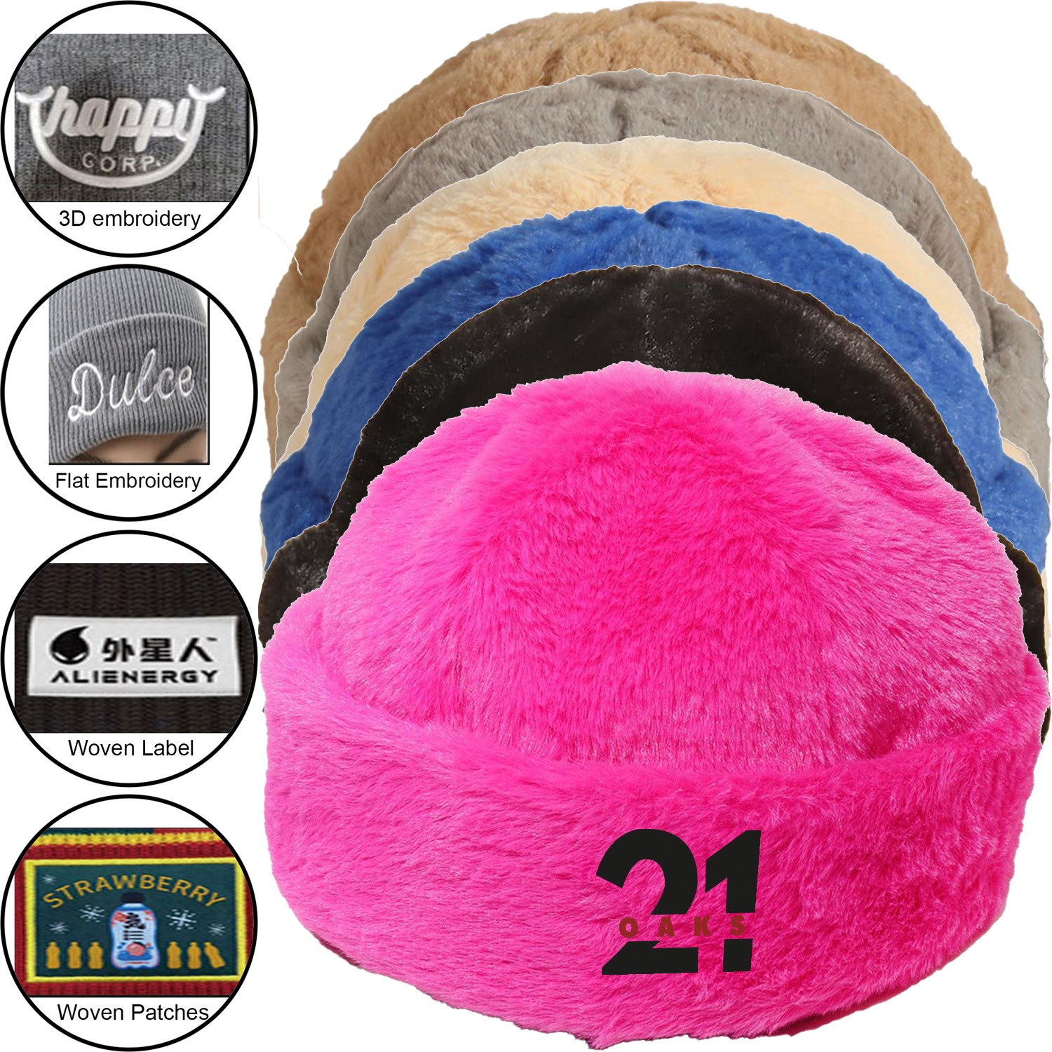 Premium Polyester Adjustable Plush hat