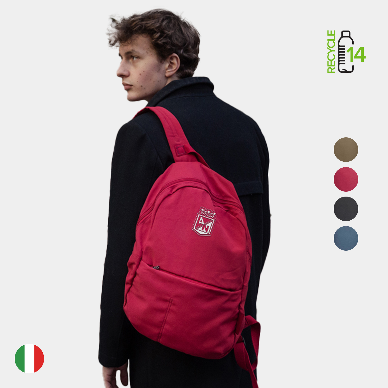 TUCANO® - Italy ECOCOMPACT Recycled Modern Business Foldable Backpack
