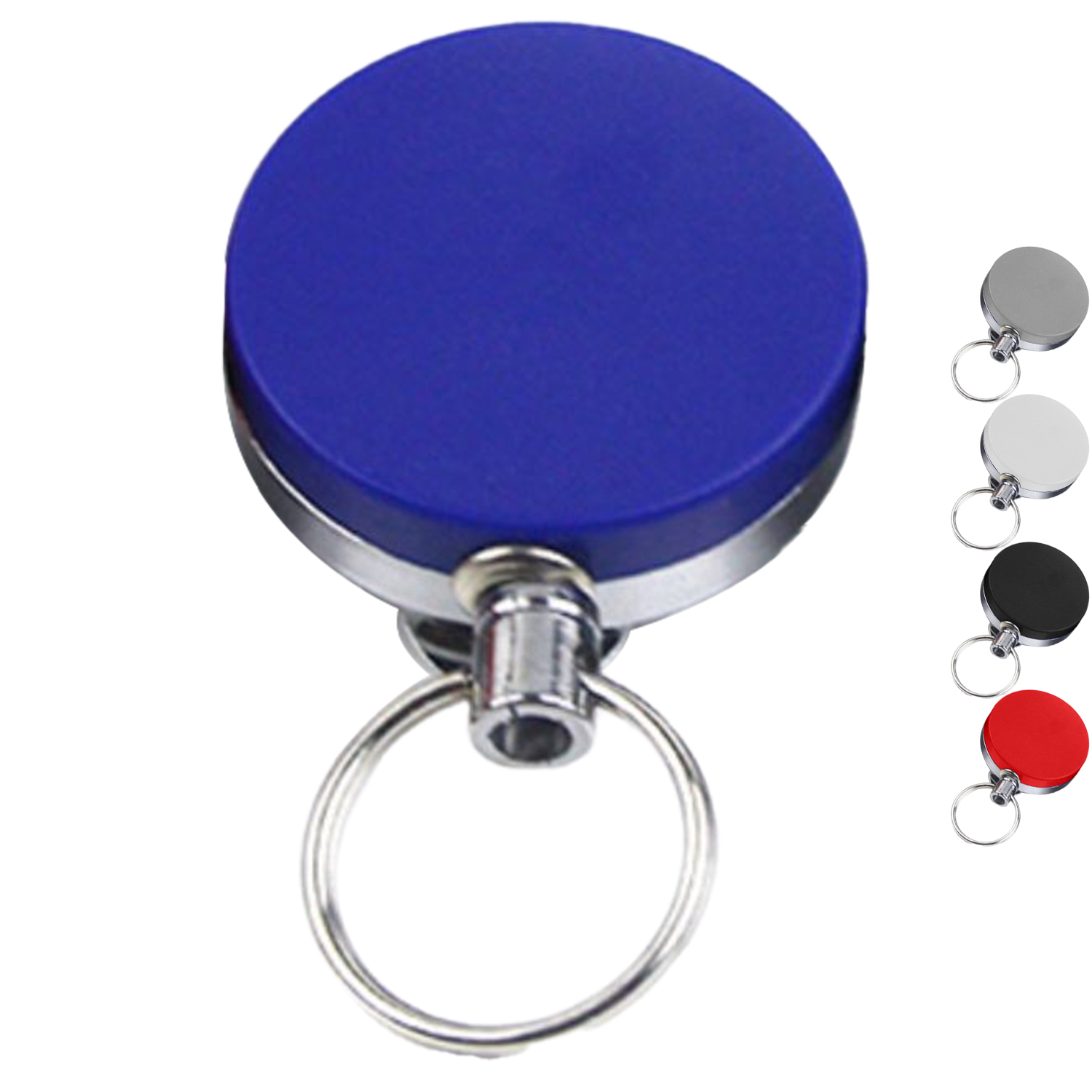 Front Side Plastic Back Side Metal Badge Reel w/ Belt Clip