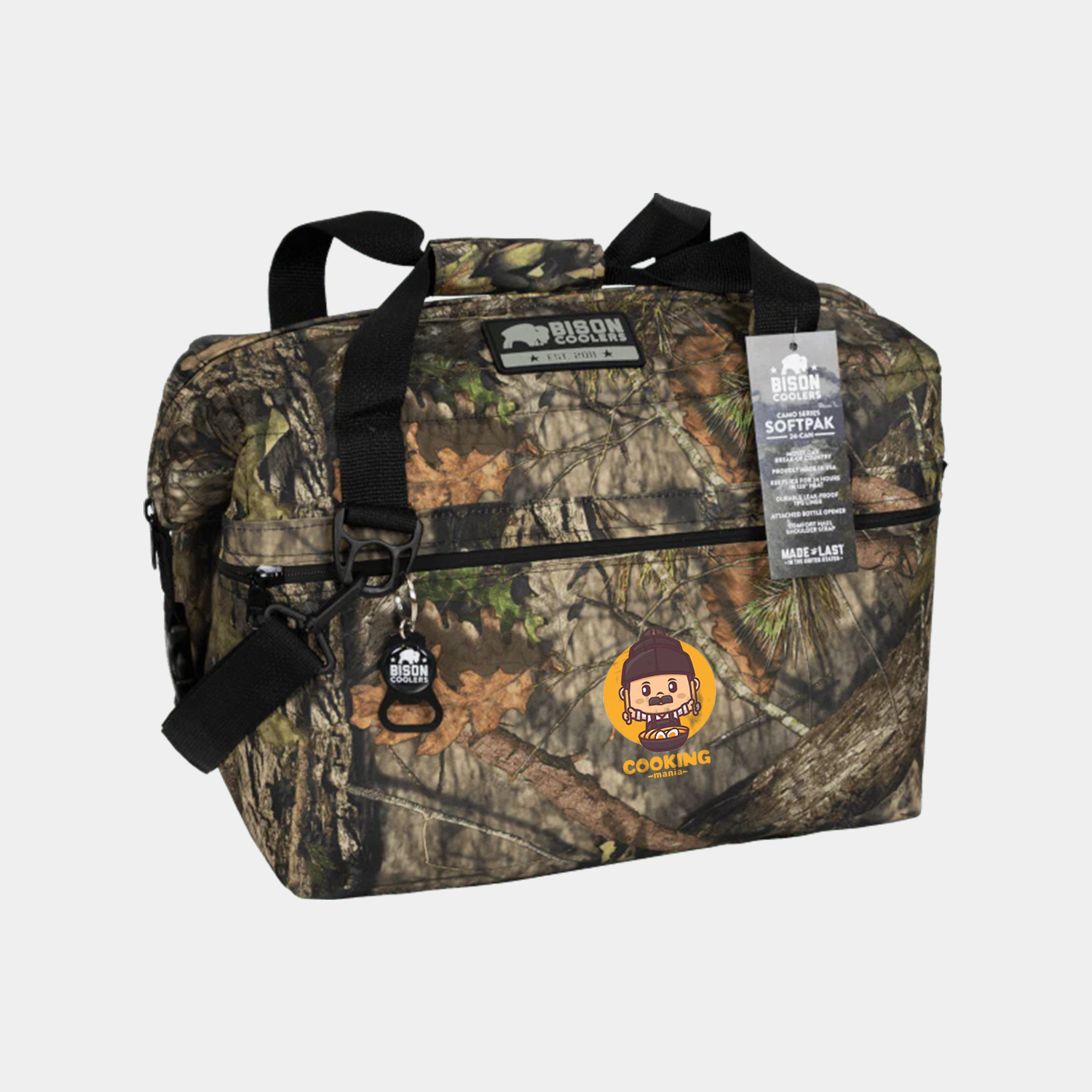 Mossy Oak® 24-Can Bison® USA-Made SoftPak Cooler Bag (18" x 10" x 11")