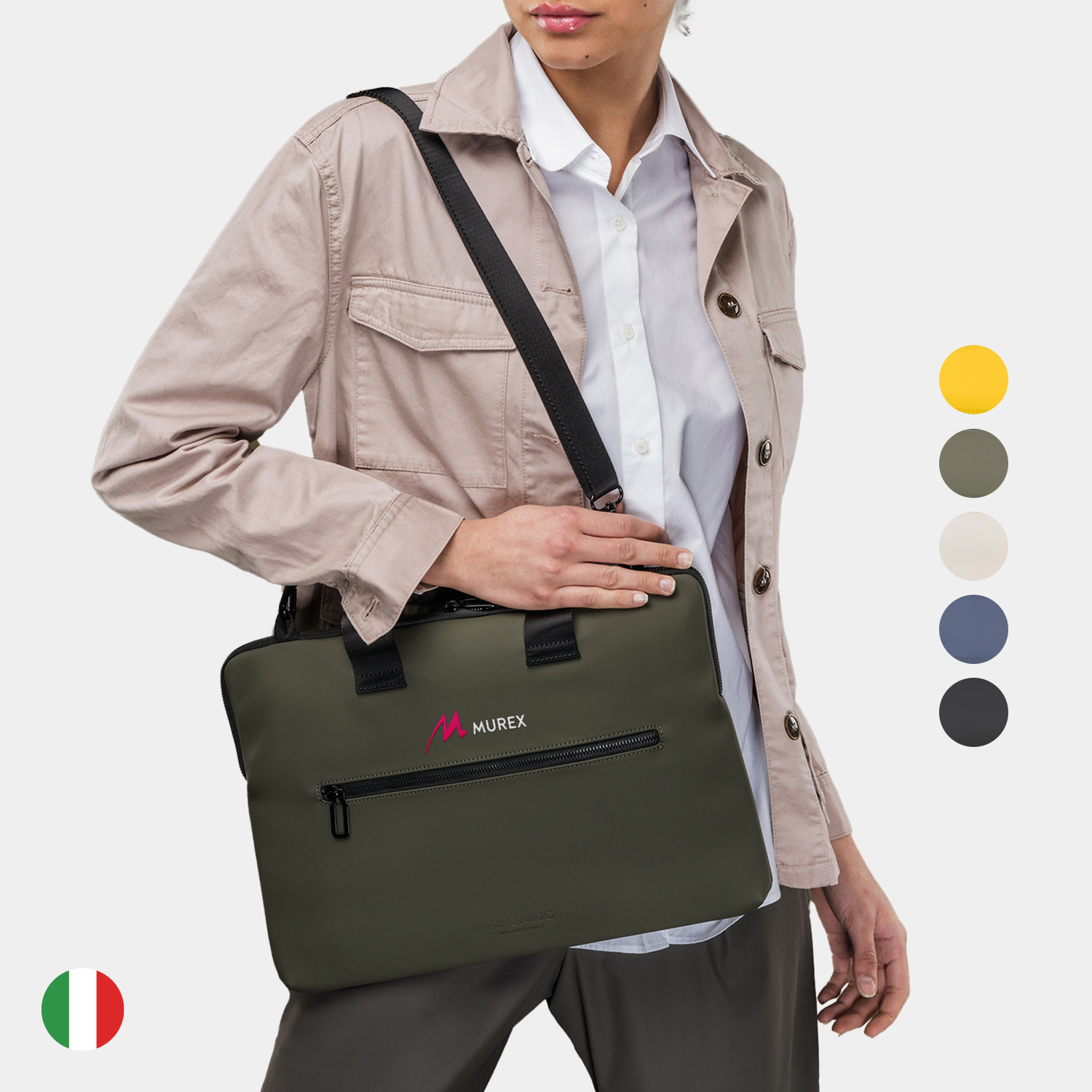 TUCANO® - Italy Modern Sporty Waterproof Executive 15" Laptop Bag