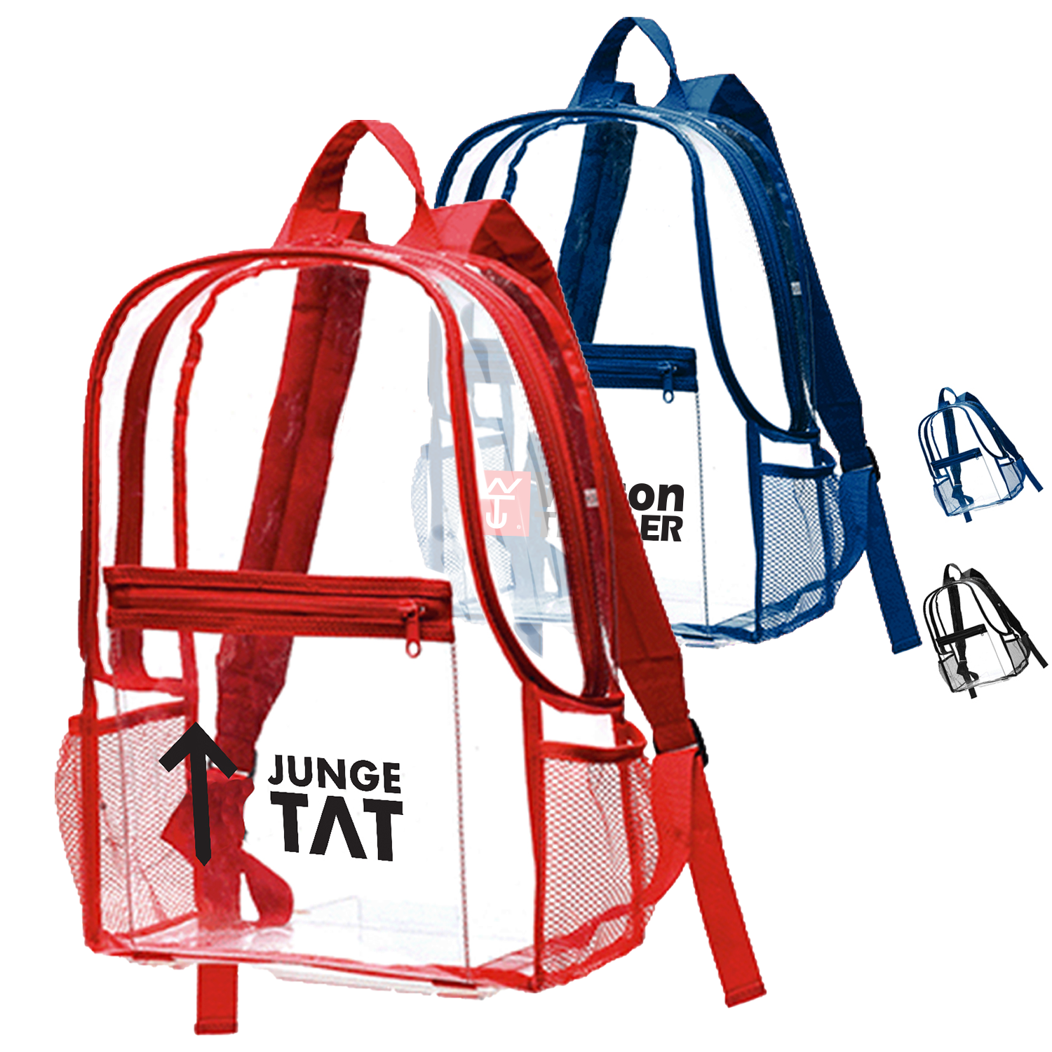 Translucent Trek Clear Backpack (12” x 16” x 5”)