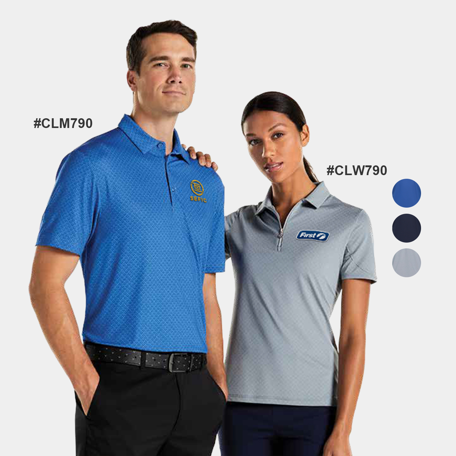 Callaway® All Over Stitched Moisture Wicking Men's Chev Polo Shirt with Custom Logo