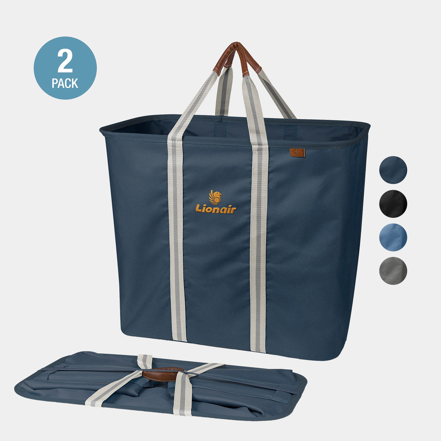 CleverMade® 2-PACK Structured Collapsible Laundry Caddy