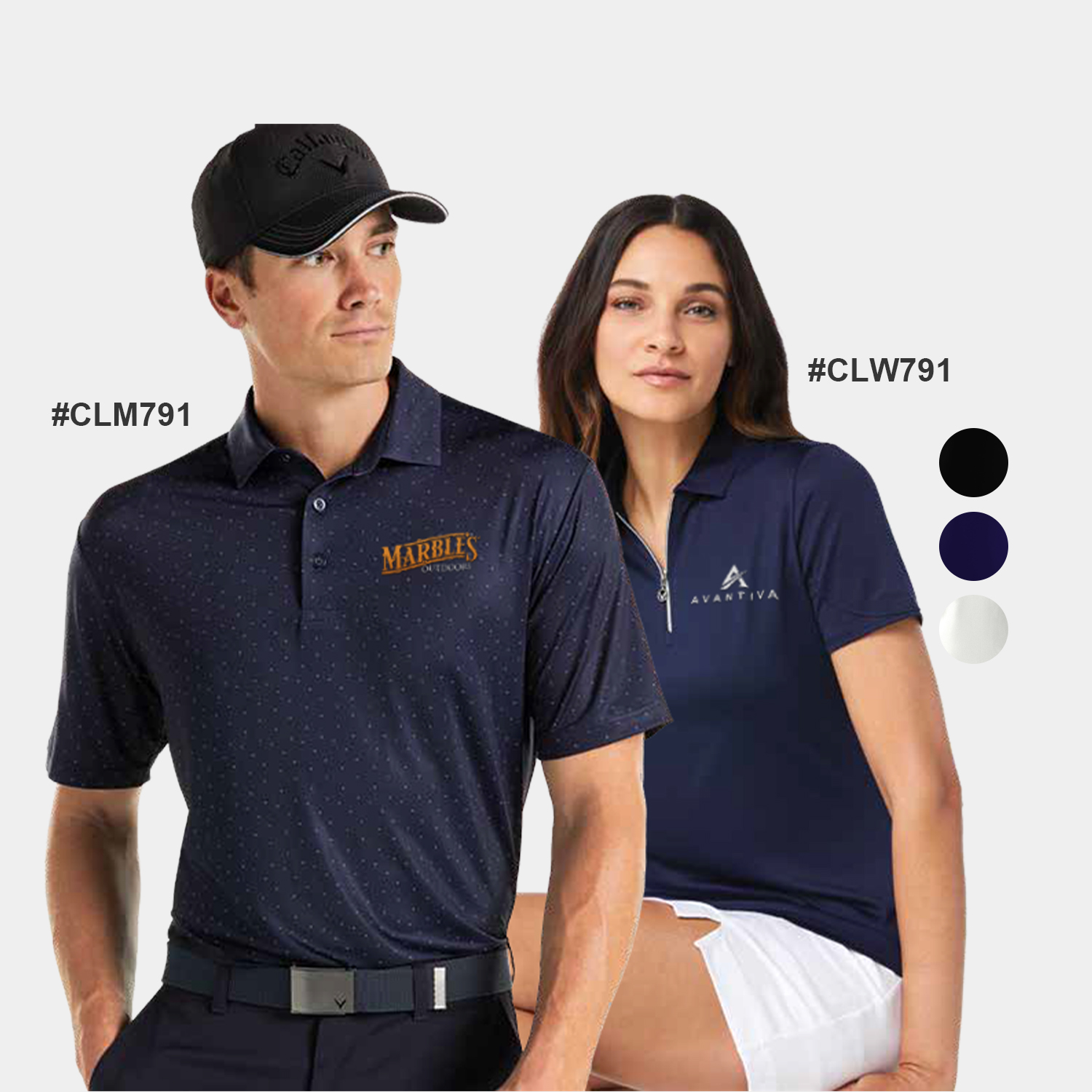 Callaway® Moisture Wicking Women's Chev 1/4-Zip Polo Shirt with Custom Logo