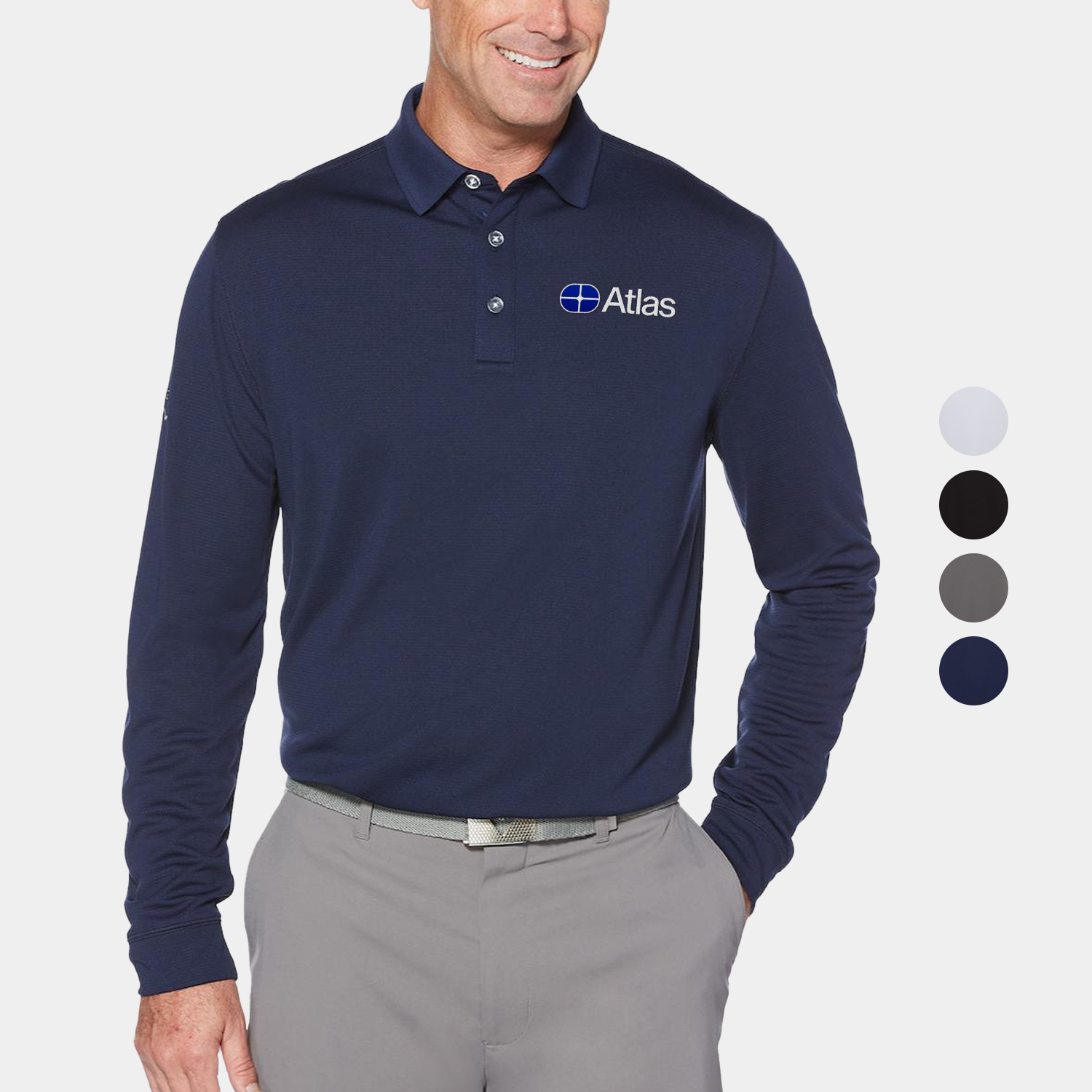 Callaway® Core Performance Men's Long Sleeve Polo Shirt