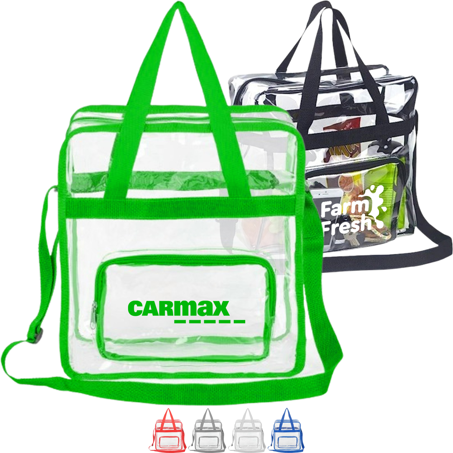 Stadium Approved Tote Bag Clear PVC Transparent Shoulder Handbag