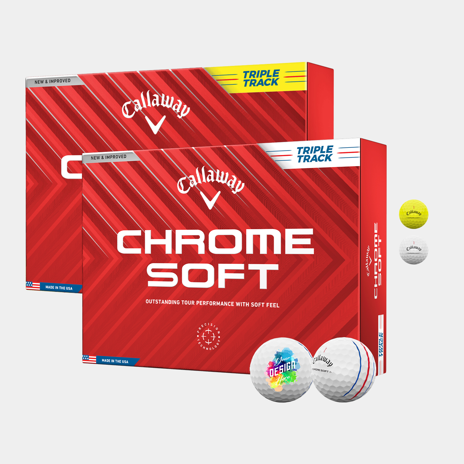 Callaway® 12 Pack Chrome Soft Triple Track Golf Balls