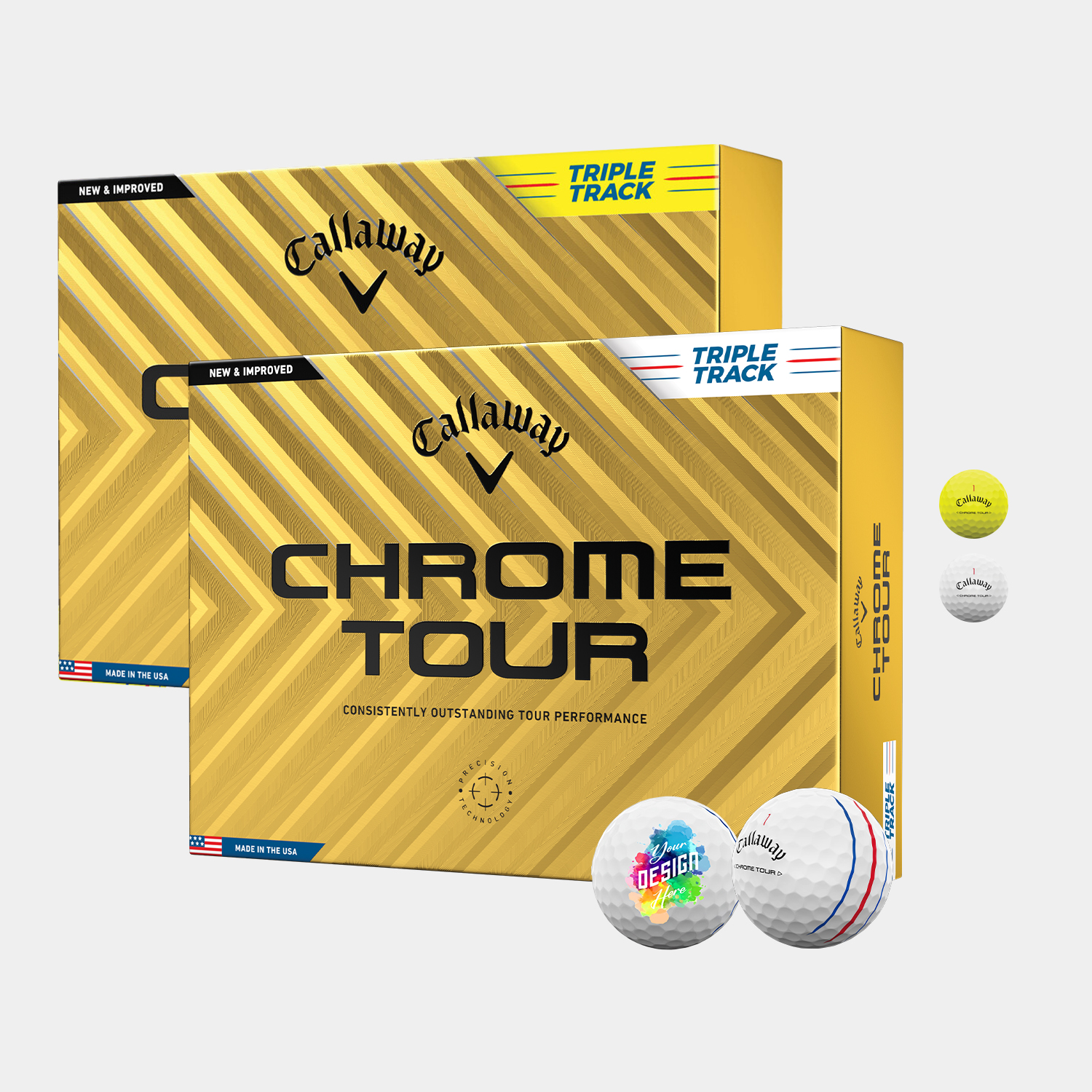 Callaway® 12 Pack Chrome Tour Triple Track Golf Balls