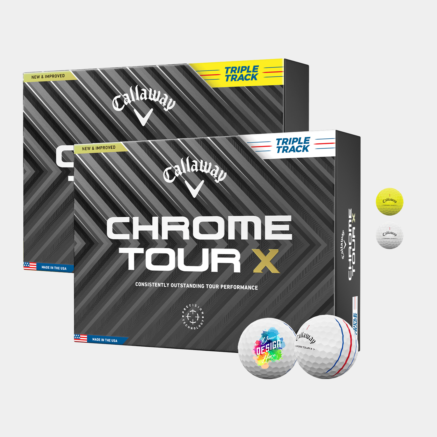 Callaway® 12 Pack Chrome Tour X Triple Track Golf Balls