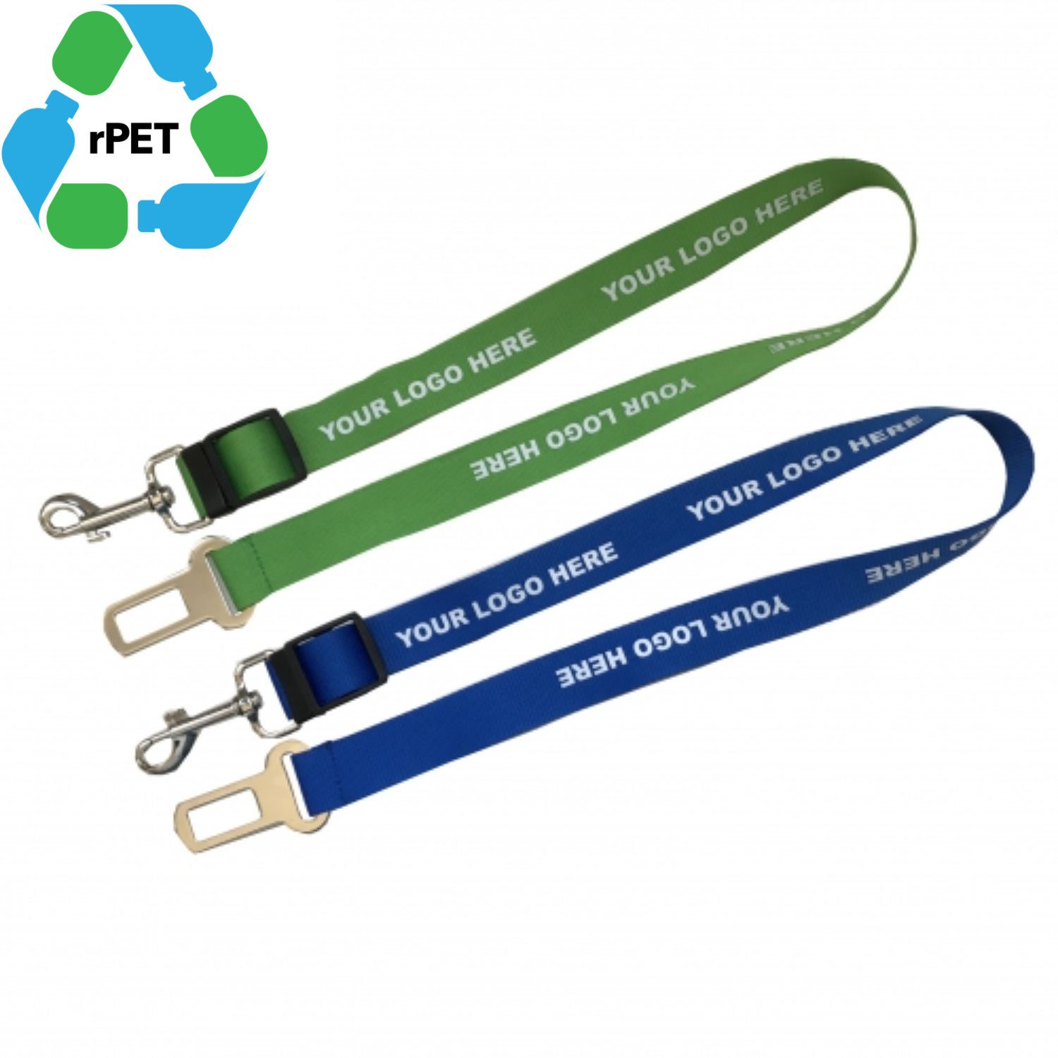 1"W x 24"L rPET Eco-friendly Adjustable Pet Safety Seatbelt Leash