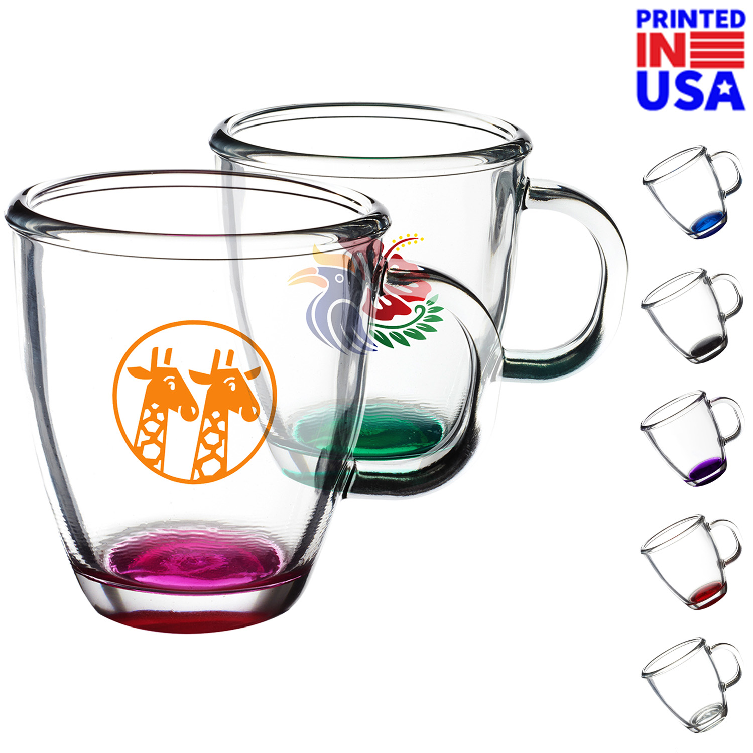 11.75 oz. Tapered Glass Coffee Mugs w/ Custom Imprint