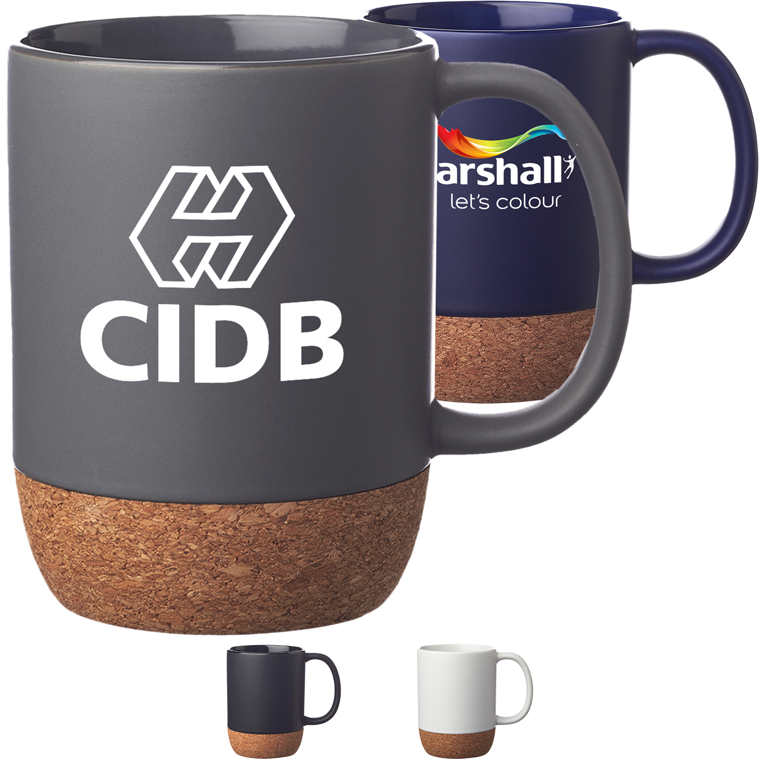 15 oz Bottom Matte Cork Ceramic Mugs