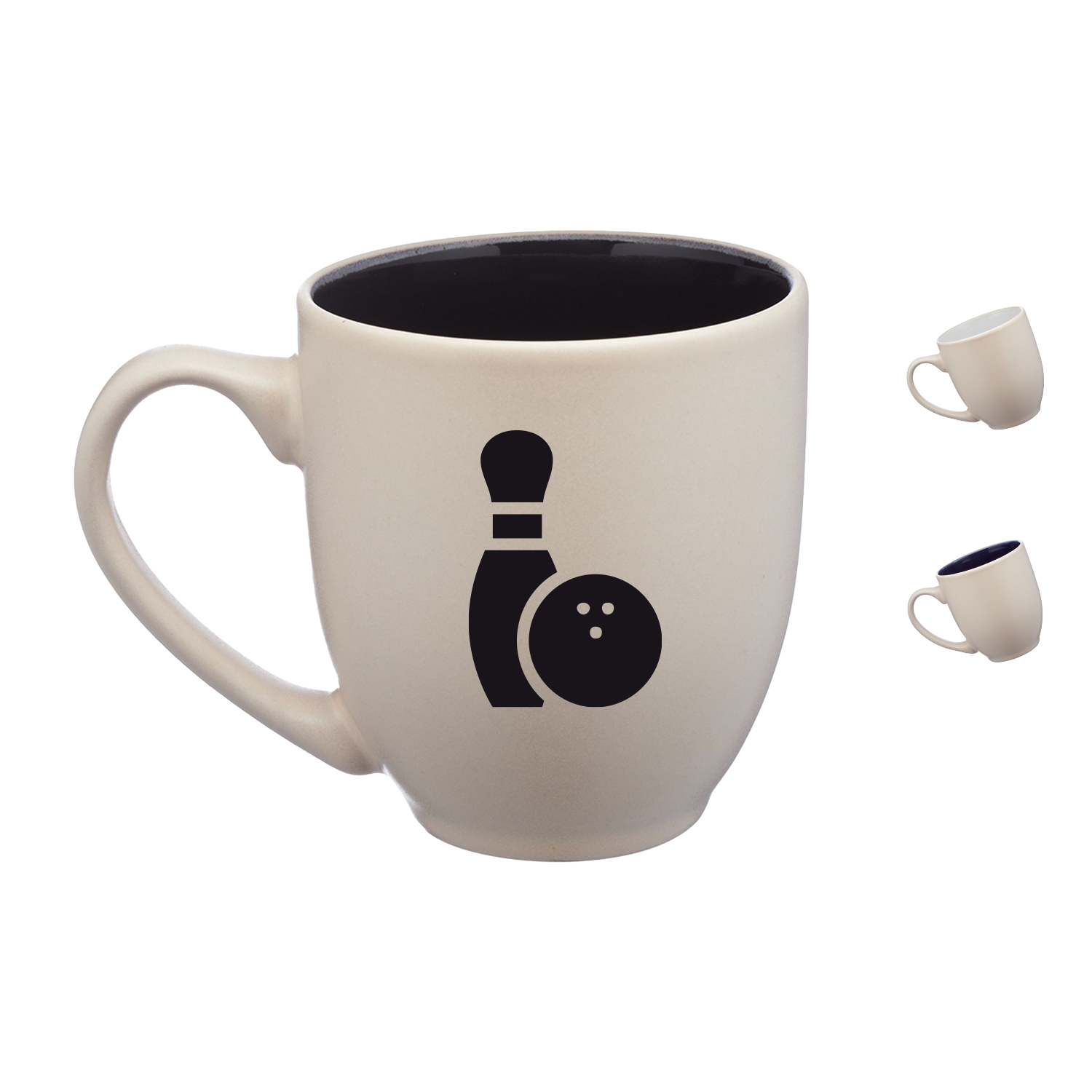 16 oz. Carter Creme Bistro Custom Ceramic Mugs